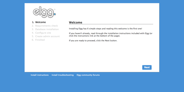 Elgg Install -Welcome (20140224)